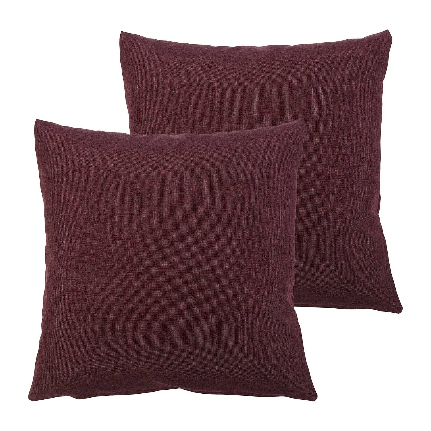 2x Milan Pillowcase Synthetic Fiber Bordeaux 50 x 50 cm 0