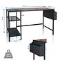 WORKSPACE H I Scrivania + Scaffale Legno Nero 4