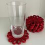 6x Coaster Abacá Hemp Red 0