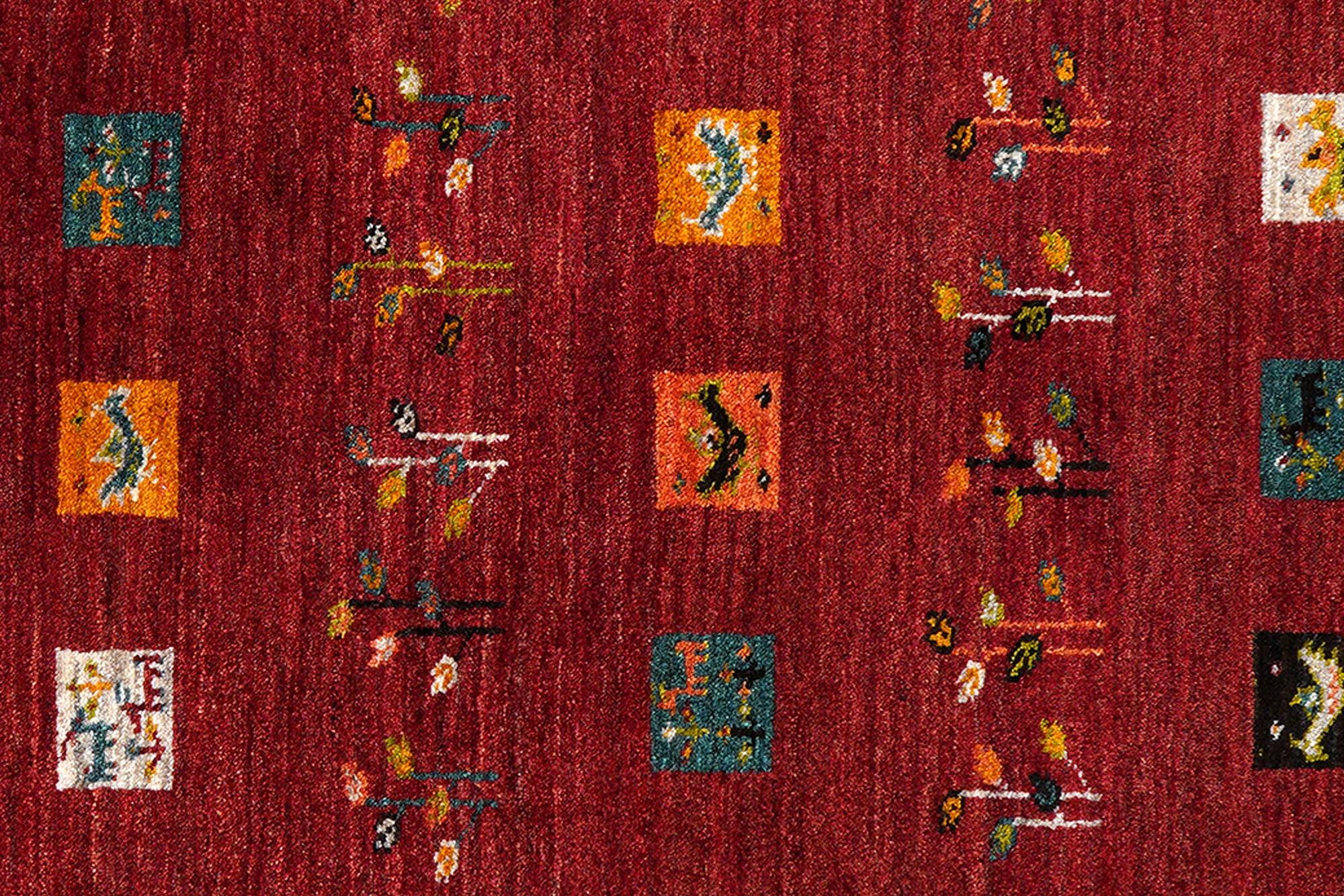 Rizbaf Gabbeh Rug Wool Red 4