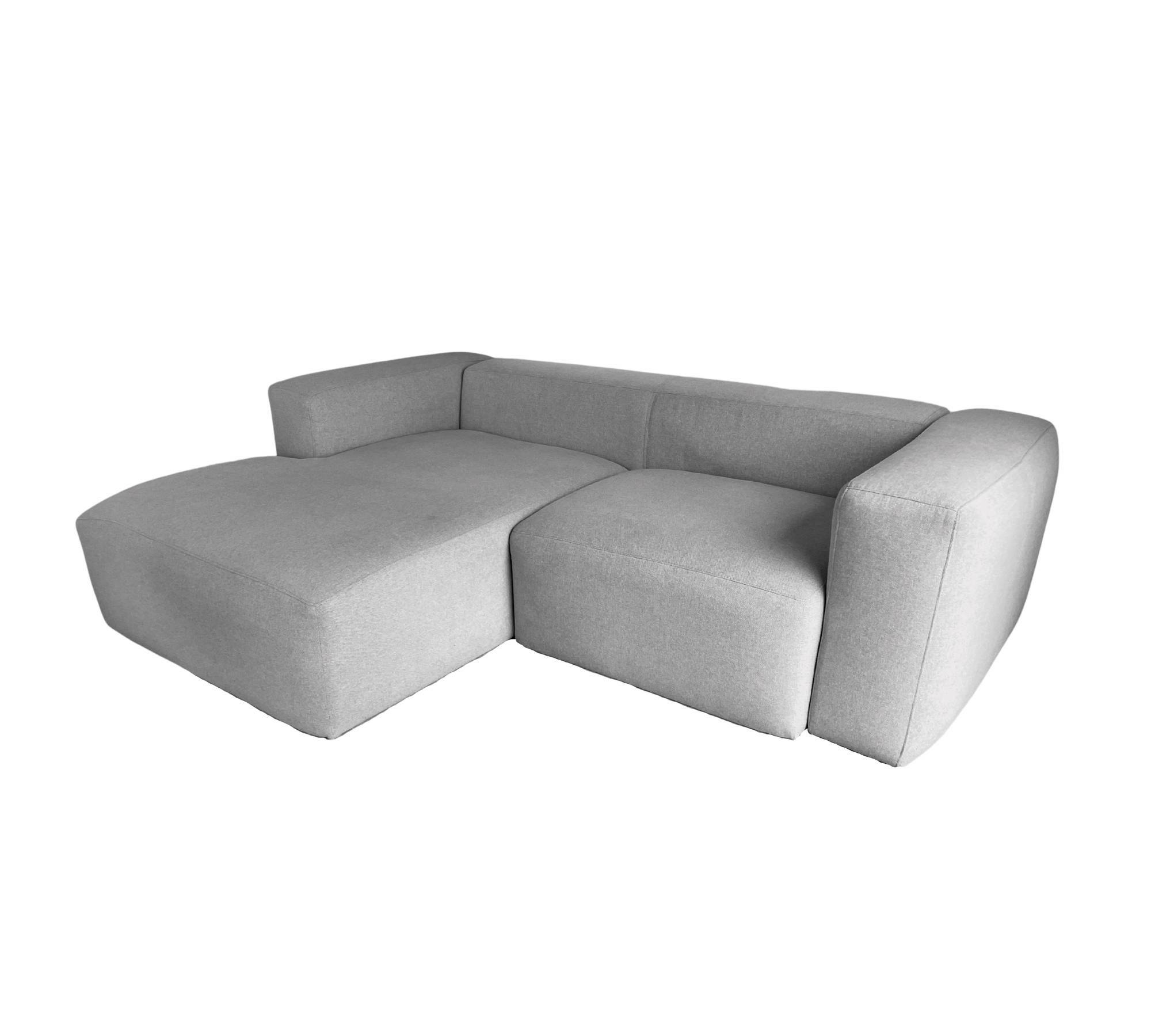 Blok Sofa 2-Sitzer Chaiselongue Links Beige 0