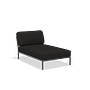 LEVEL Chaiselongue Sooty Grau mit dunkelgrauem Rahmen 0