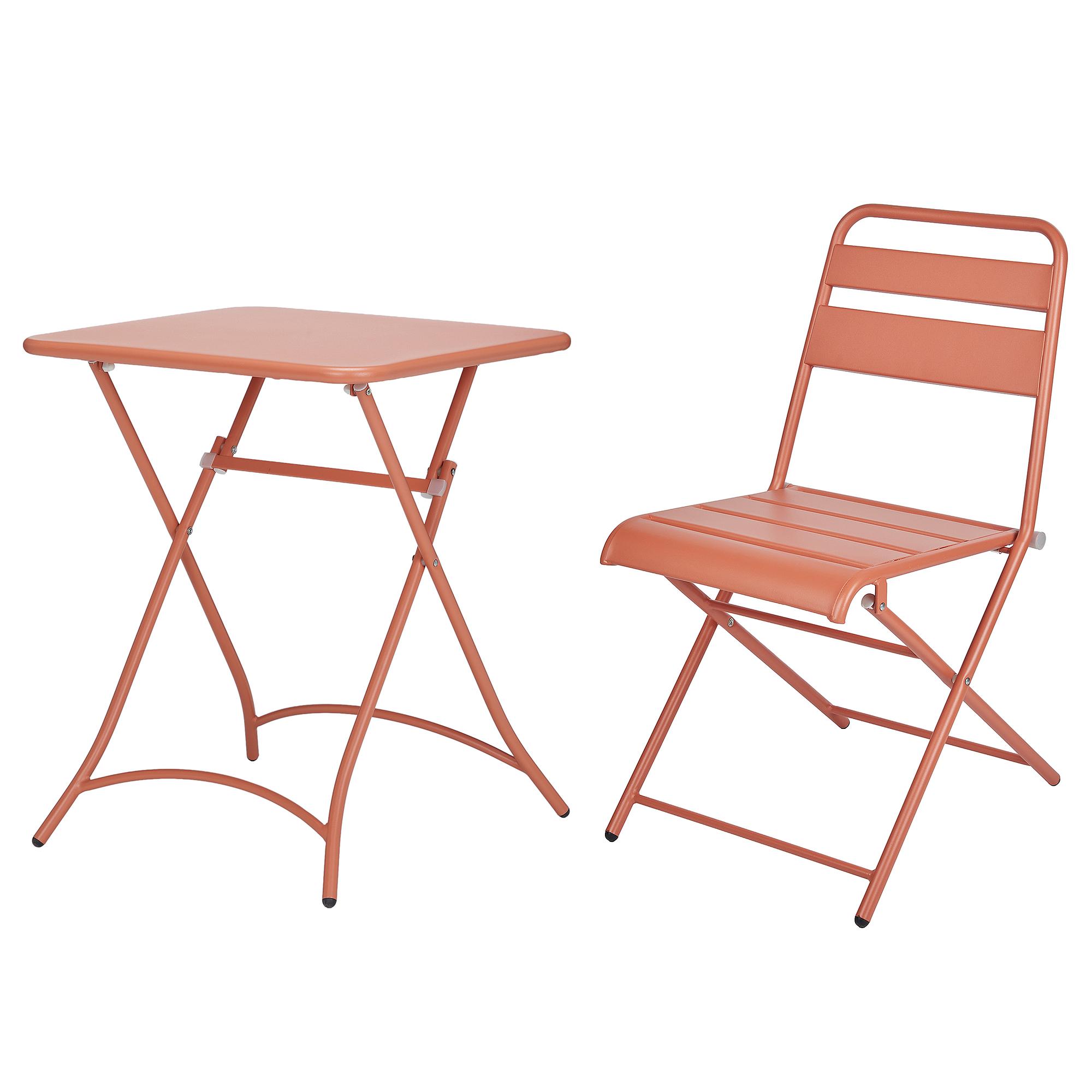 Folding table URBAN ONE steel orange red 3