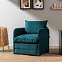 Saga Sofa Bed 1-seater Petrol Green 1