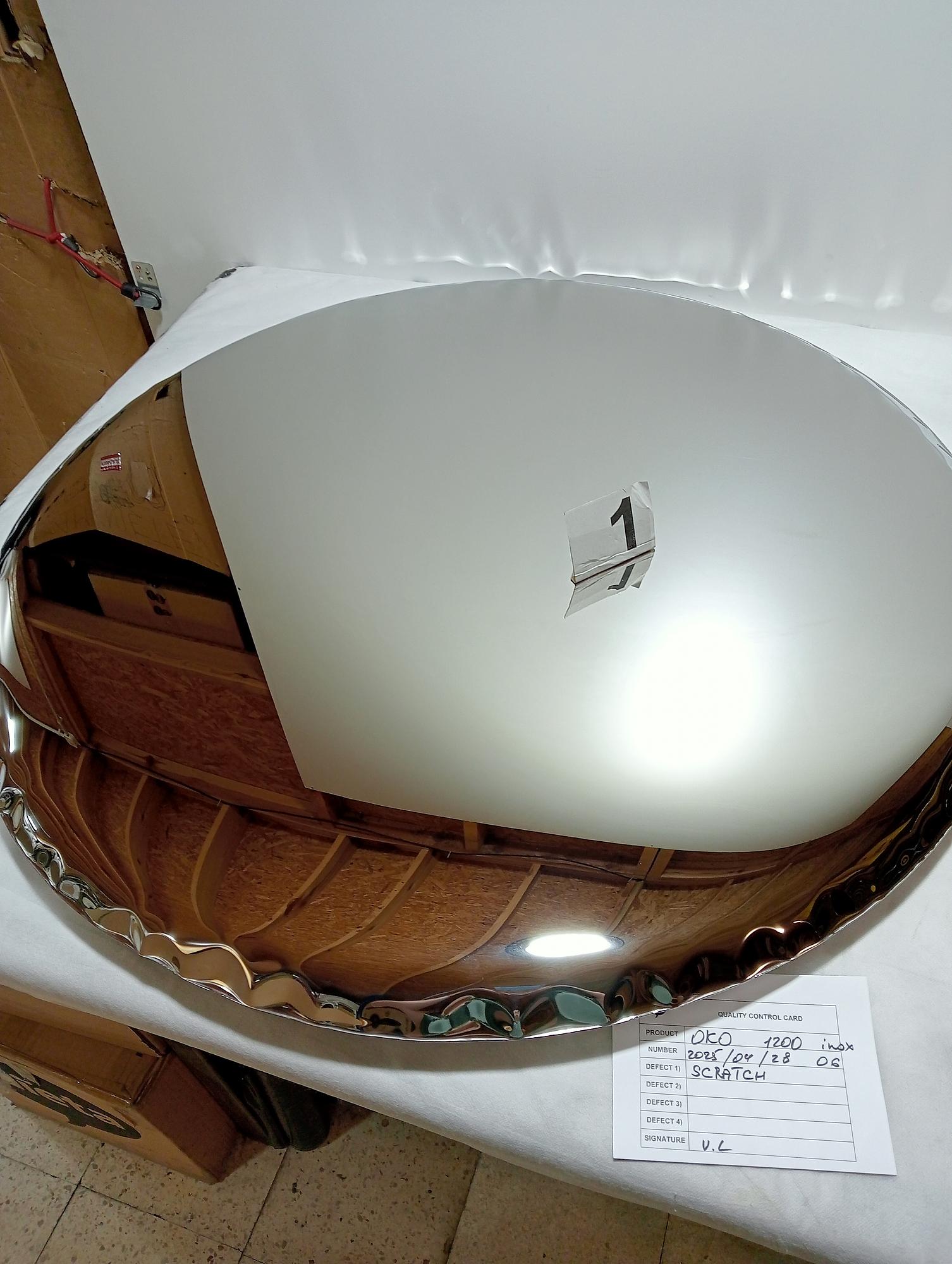 OKO Spiegel 1200 Edelstahl Inox Poliert Silber 2