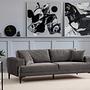 Astana 3-Seater Sofa Anthracite 1