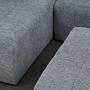 Beyza Sofa Récamiere Links mit Hocker Grau 7