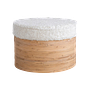 Rattan Pouf White 0