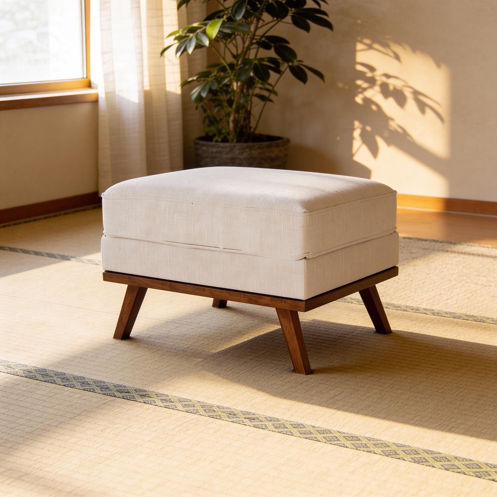 Hocker Japandi Beige 1