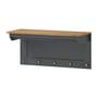 Wandgarderobe Kiefer Massiv Anthrazit 0