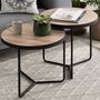 Couchtisch Holz Metall Braun 2