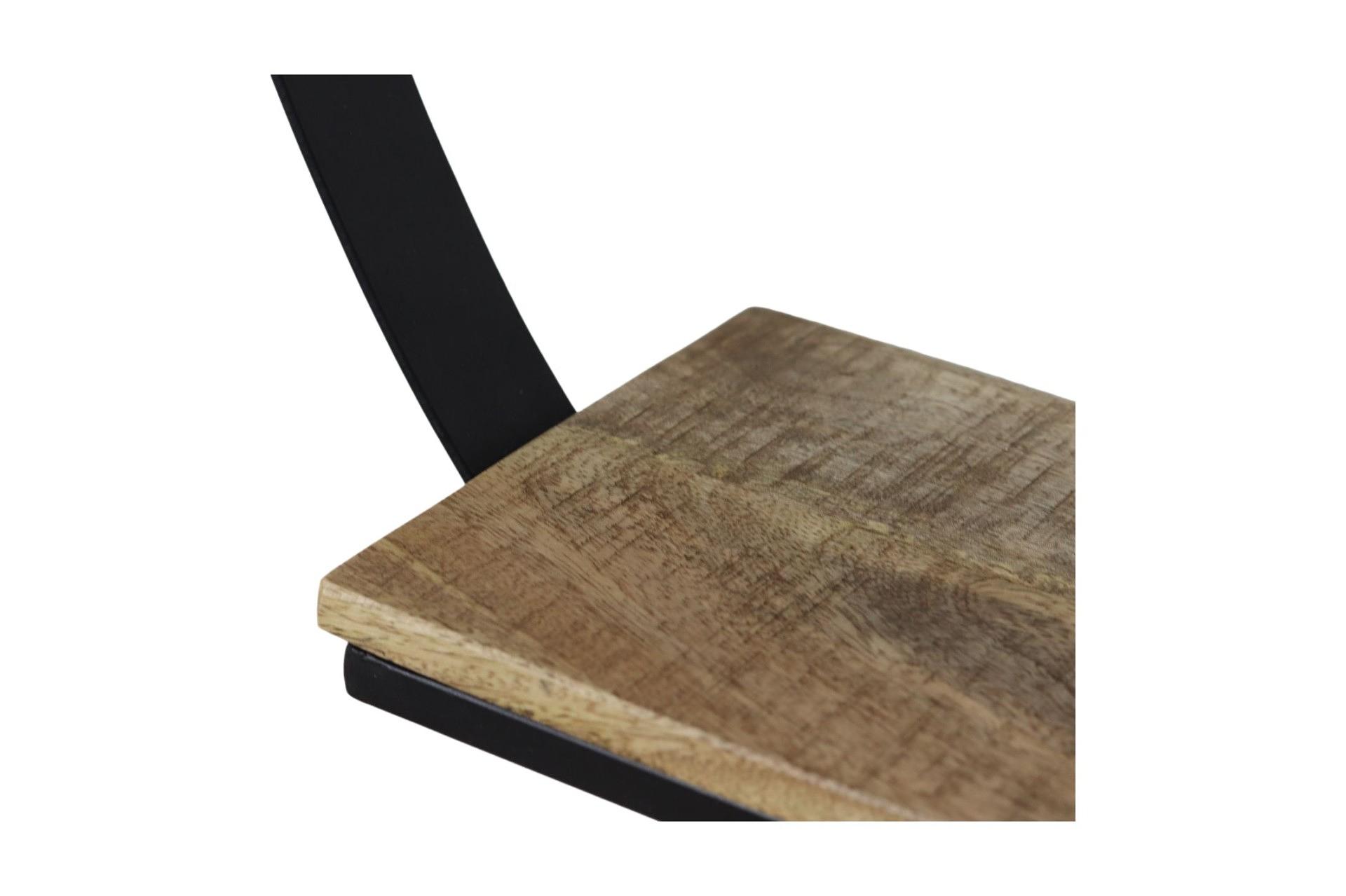 Rundes Weinregal Mangoholz Metall 3
