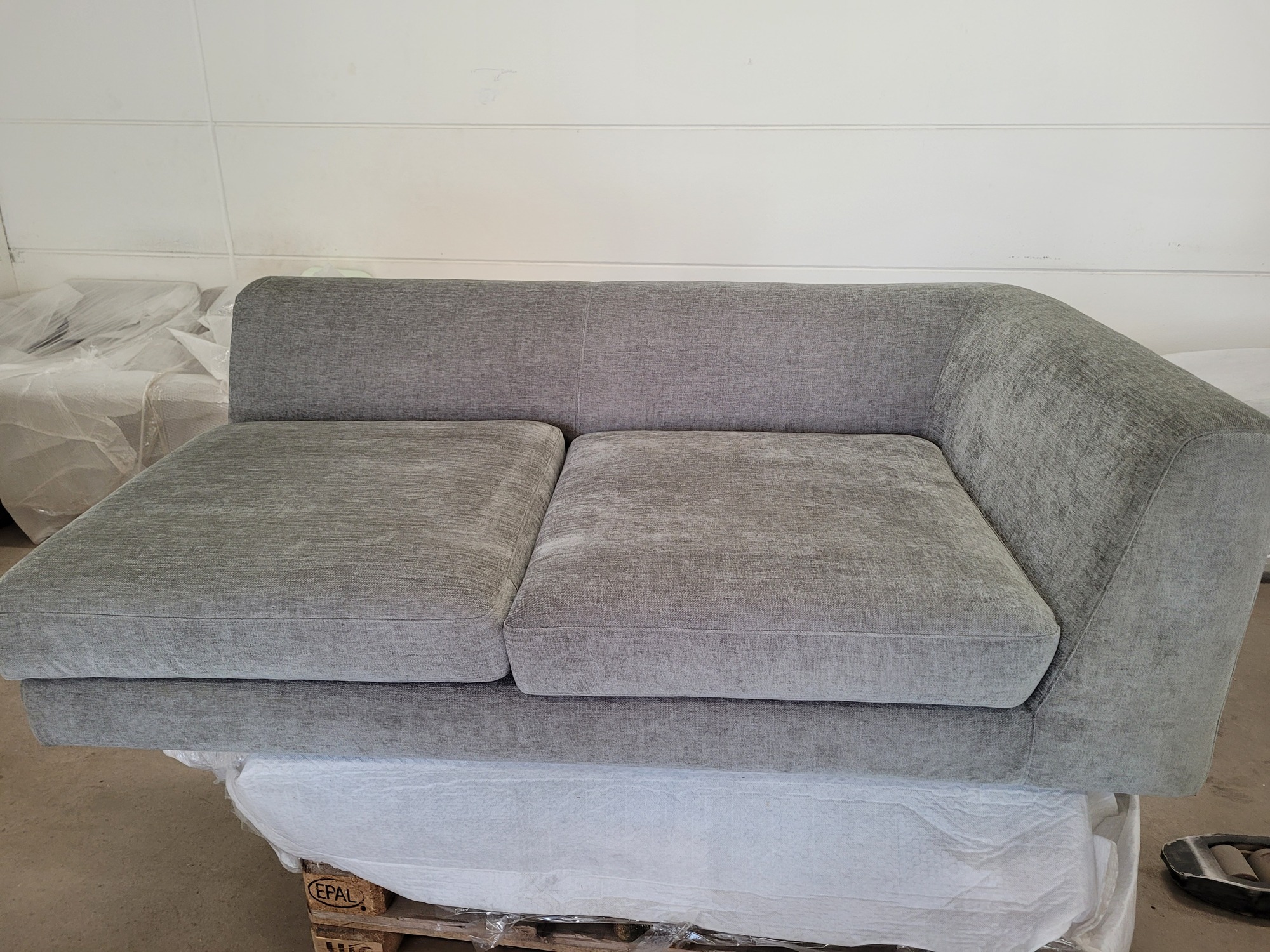 Noa Ecksofas Récamiere Links Planet Grey Green 5