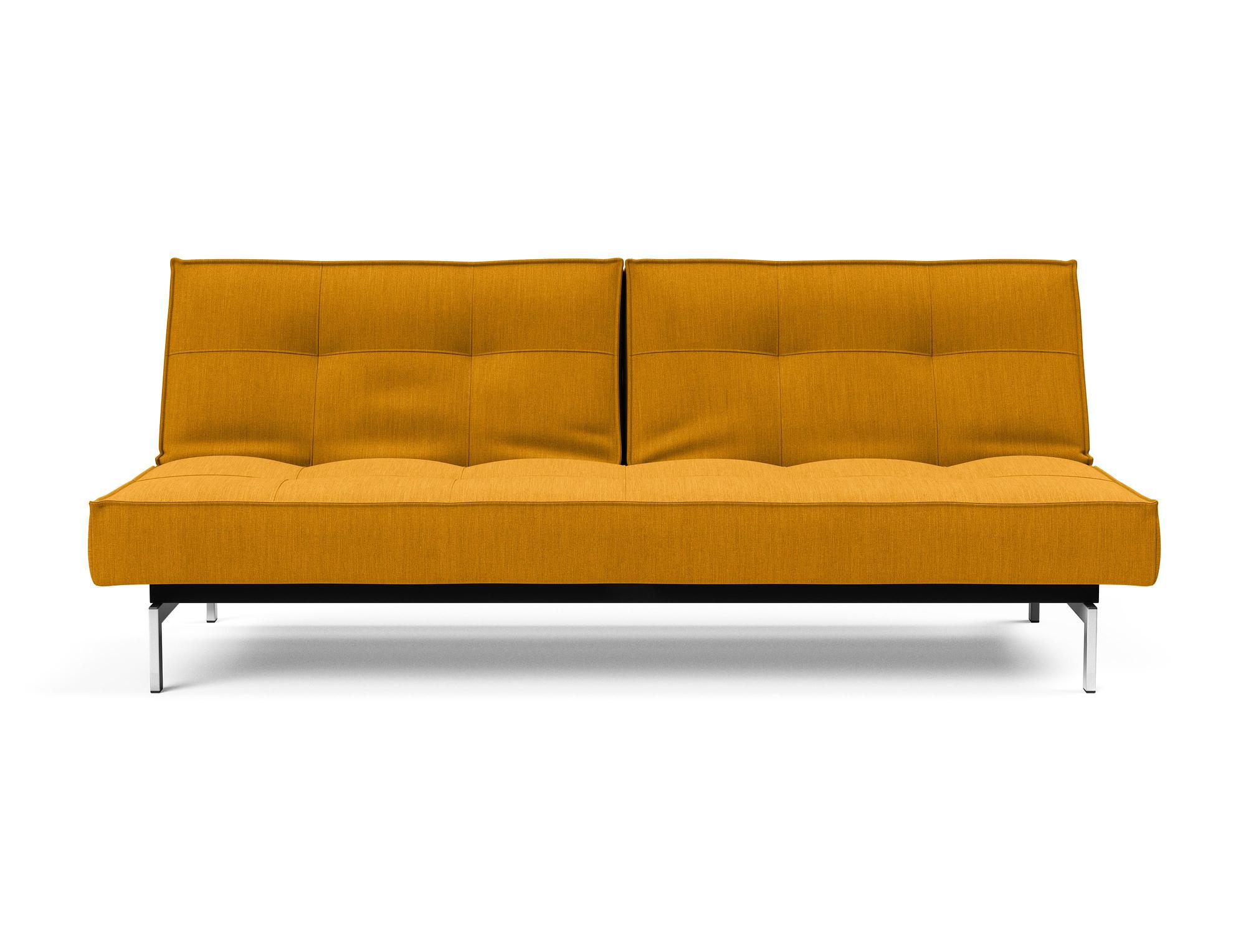 Splitback Schlafsofa Gelb 1