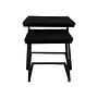 2x Rechteckiger Beistelltisch Mangoholz Metall 2