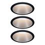 3x Cole Coin Einbauleuchte-Set Aluminium Schwarz 0