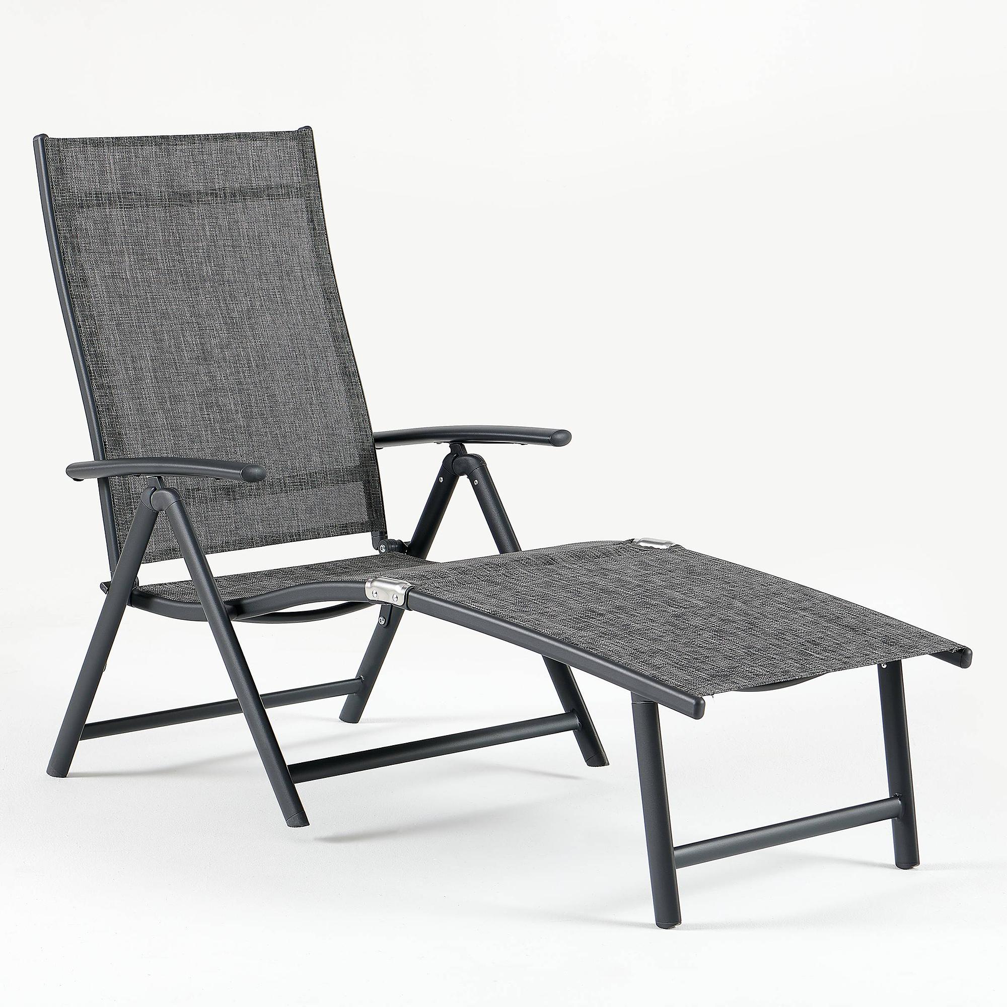 Lindy Garden Lounger Set of 2 Aluminum Grey 4