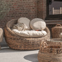 Hocker Holz Bast Natur 2