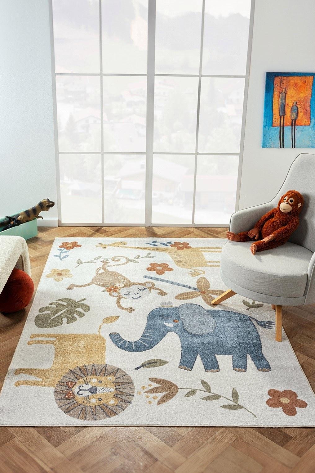 Bohem Kids Zoo Rug Multicoloured 1