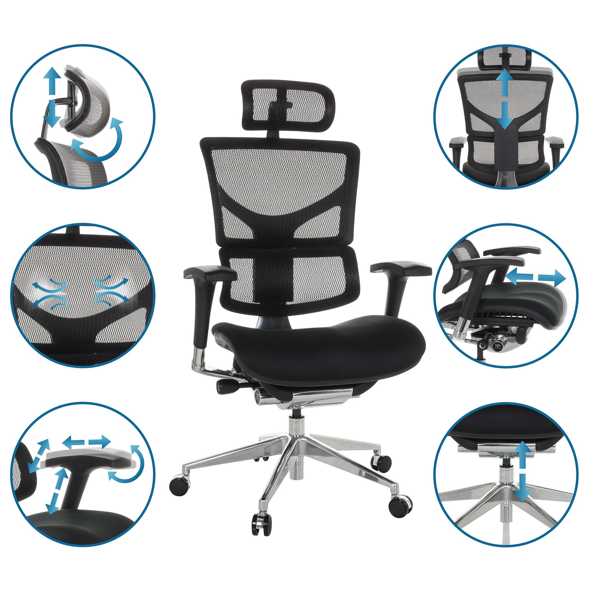 ERGO-U2 FM Bürostuhl Netzstoff Schwarz 2