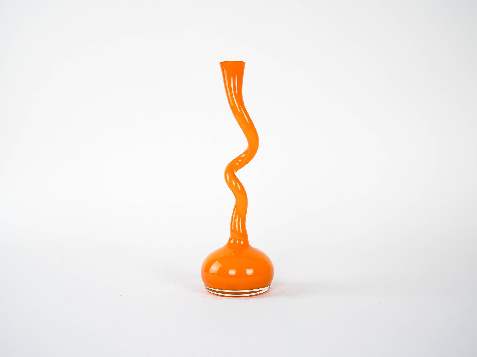 Vase 1990er Jahre Orange 1