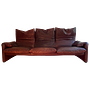 Maralunga 3-Sitzer Sofa Leder 5