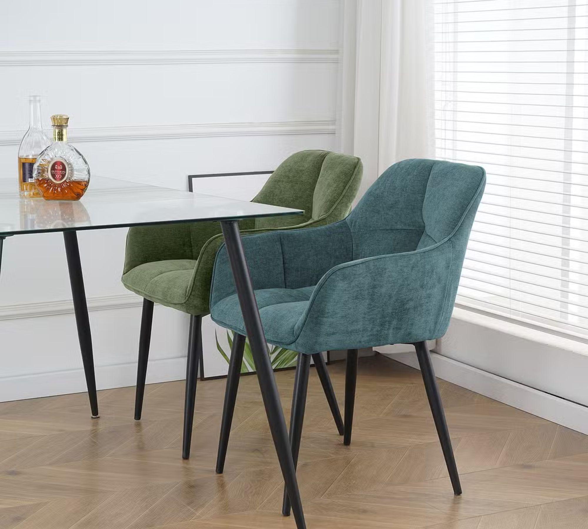 Armchair 2-piece set Fabric Navy Blue 2