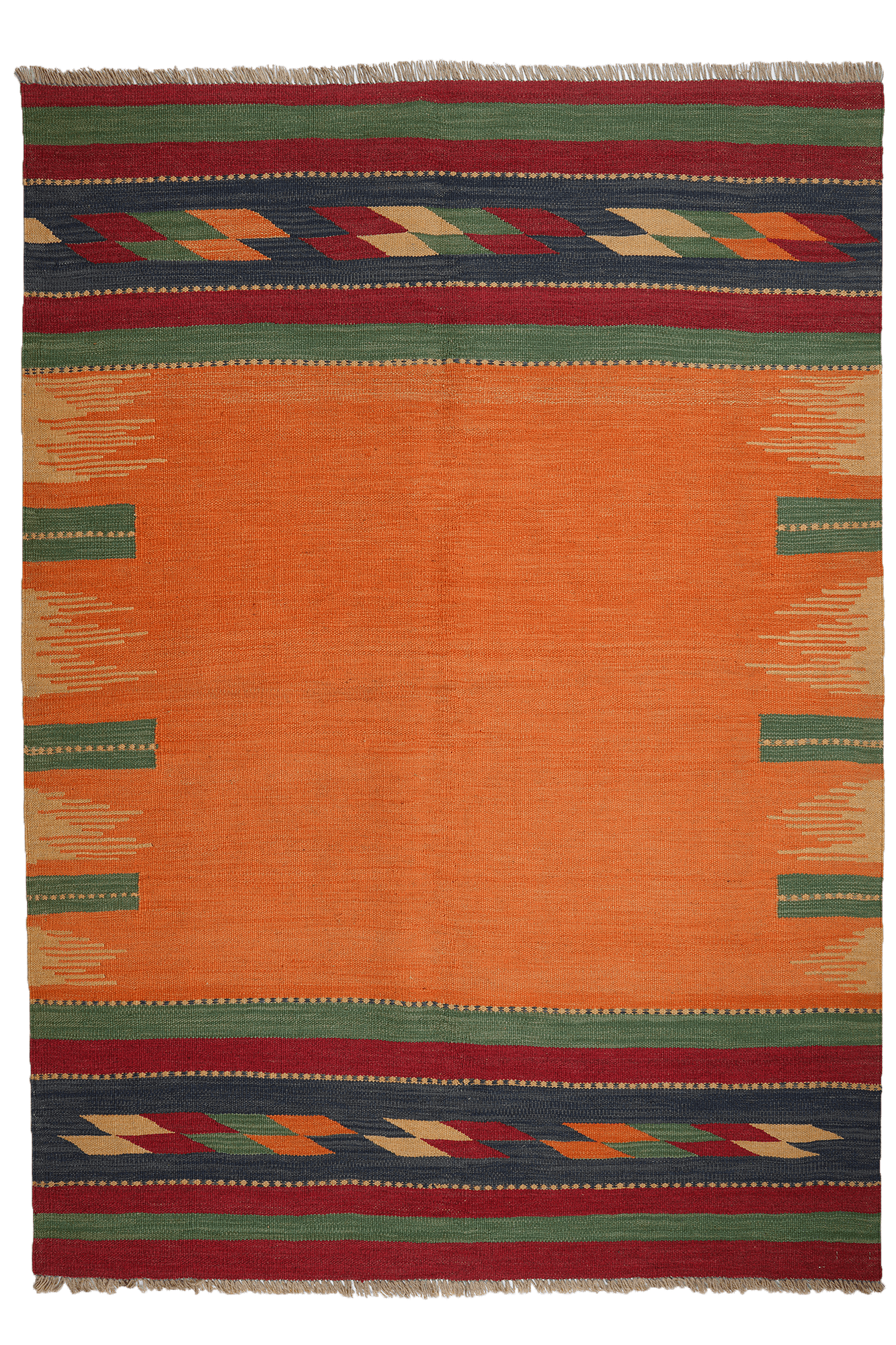 Kilim Gashgai Teppich Mehrfarbig 0