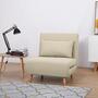 Schlafsessel Webstoff Beige 0