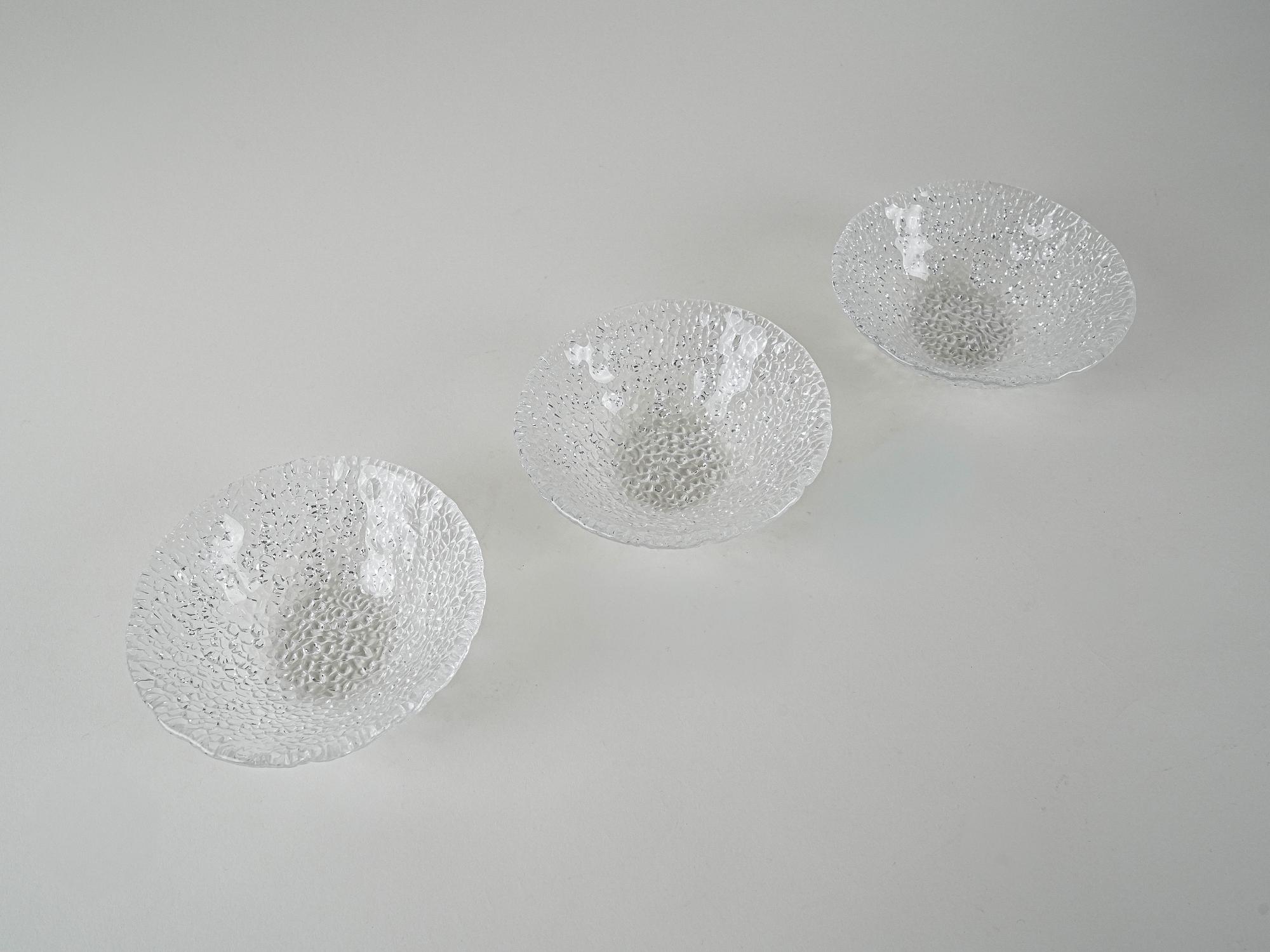 Glass bowls set Transparent 1970s 4