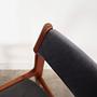 6x Chair Teak Velvet Brown 1960s 10