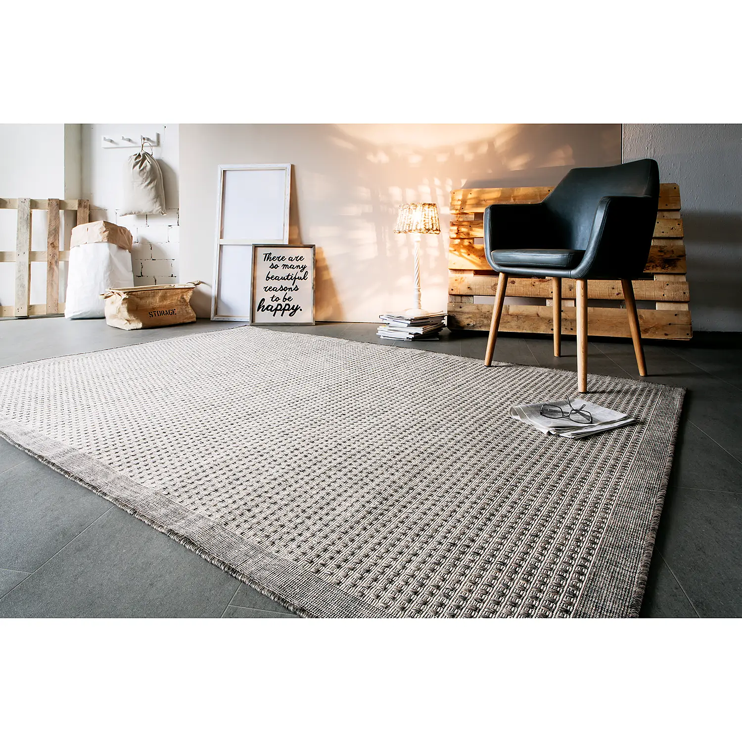 Savannah I Reversible Indoor/Outdoor Rug Light Brown 4