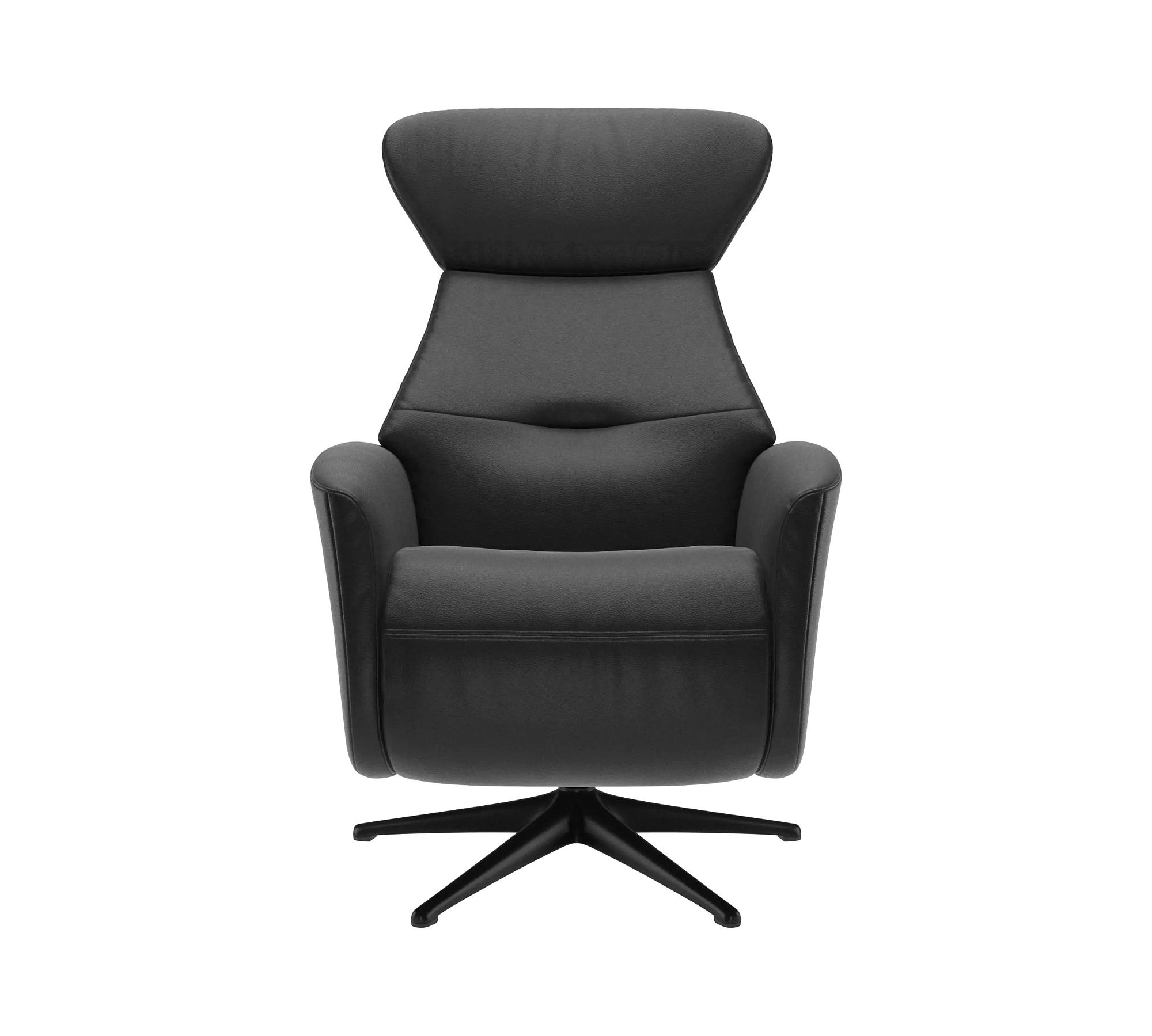 Palermo armchair with electric adjustment Leather Black 1