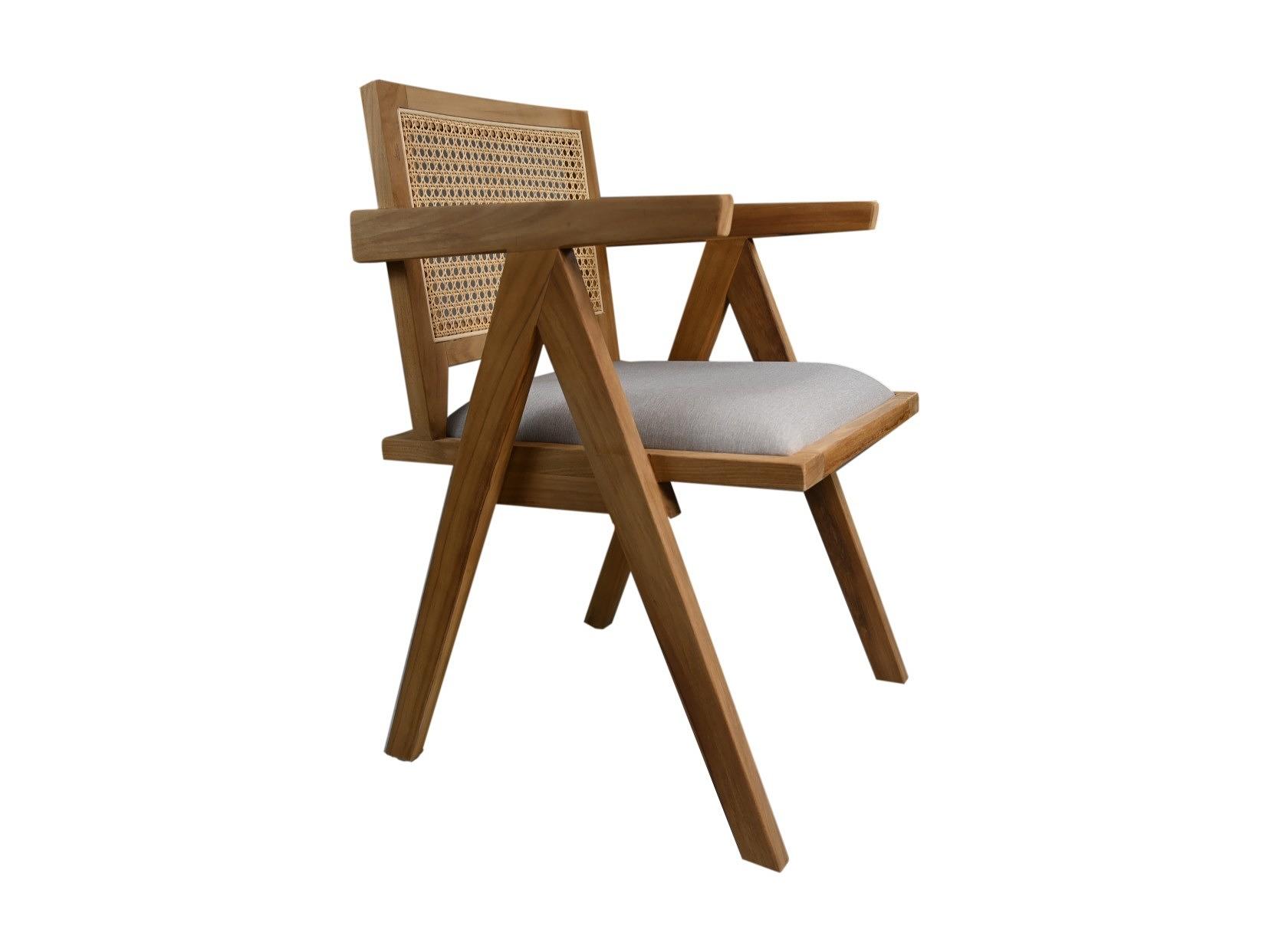 Phi Esszimmerstuhl Teakholz Grau 0