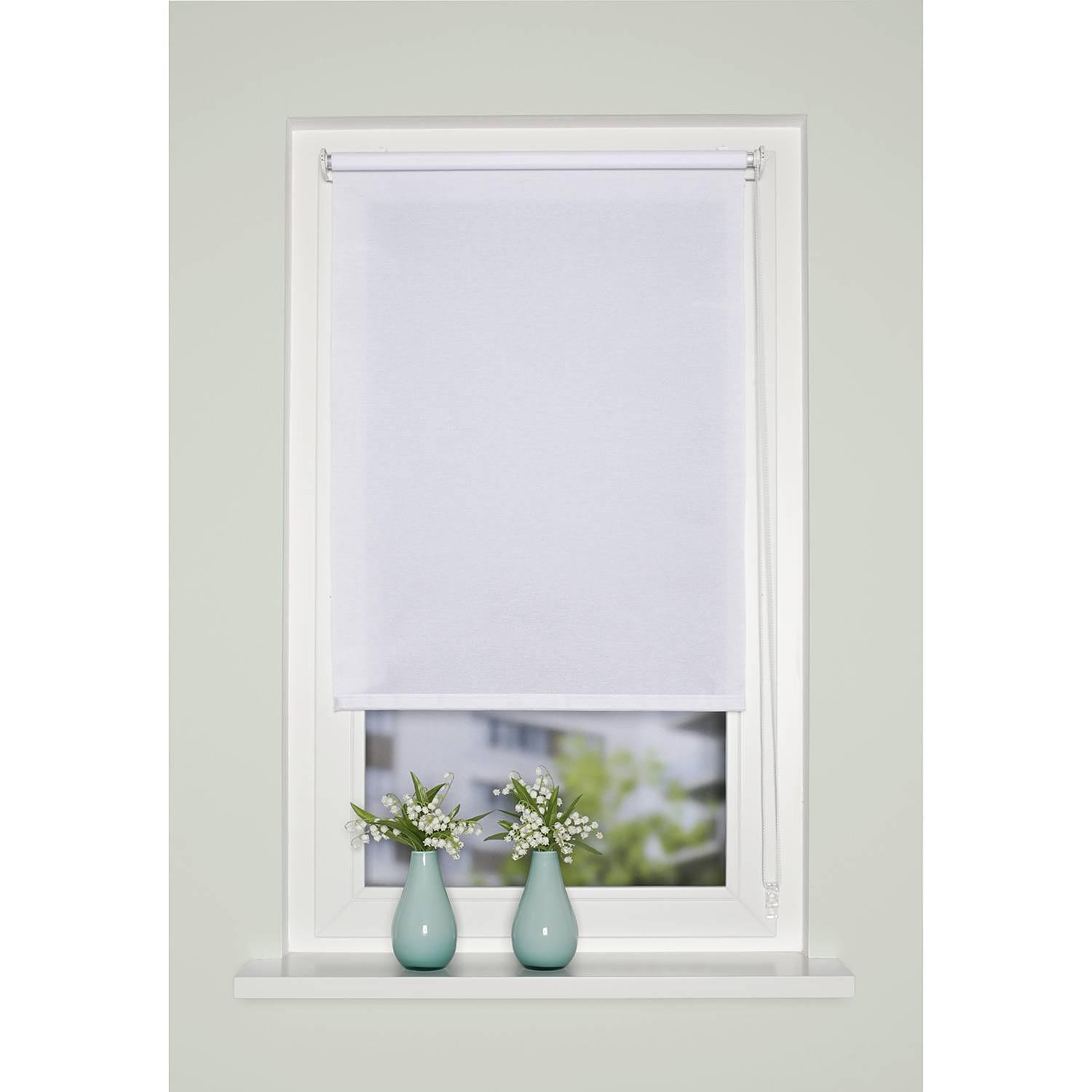 Kettenzugrollo Rom II Polyester Weiß 80 x 150 cm 1