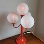 Tischlampe Glas Metall 1970er Jahre 2