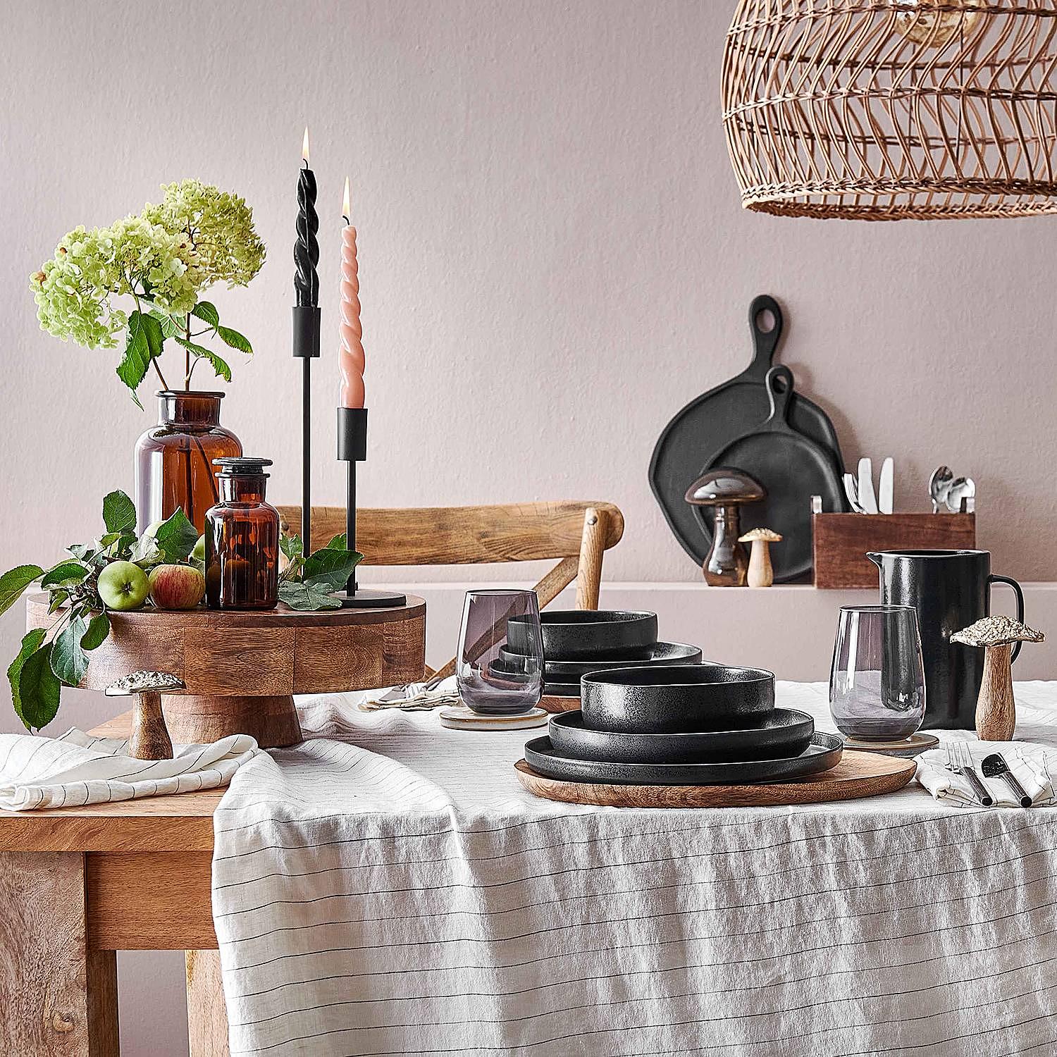 Krug CASA NOVA Steinzeug Schwarz 4