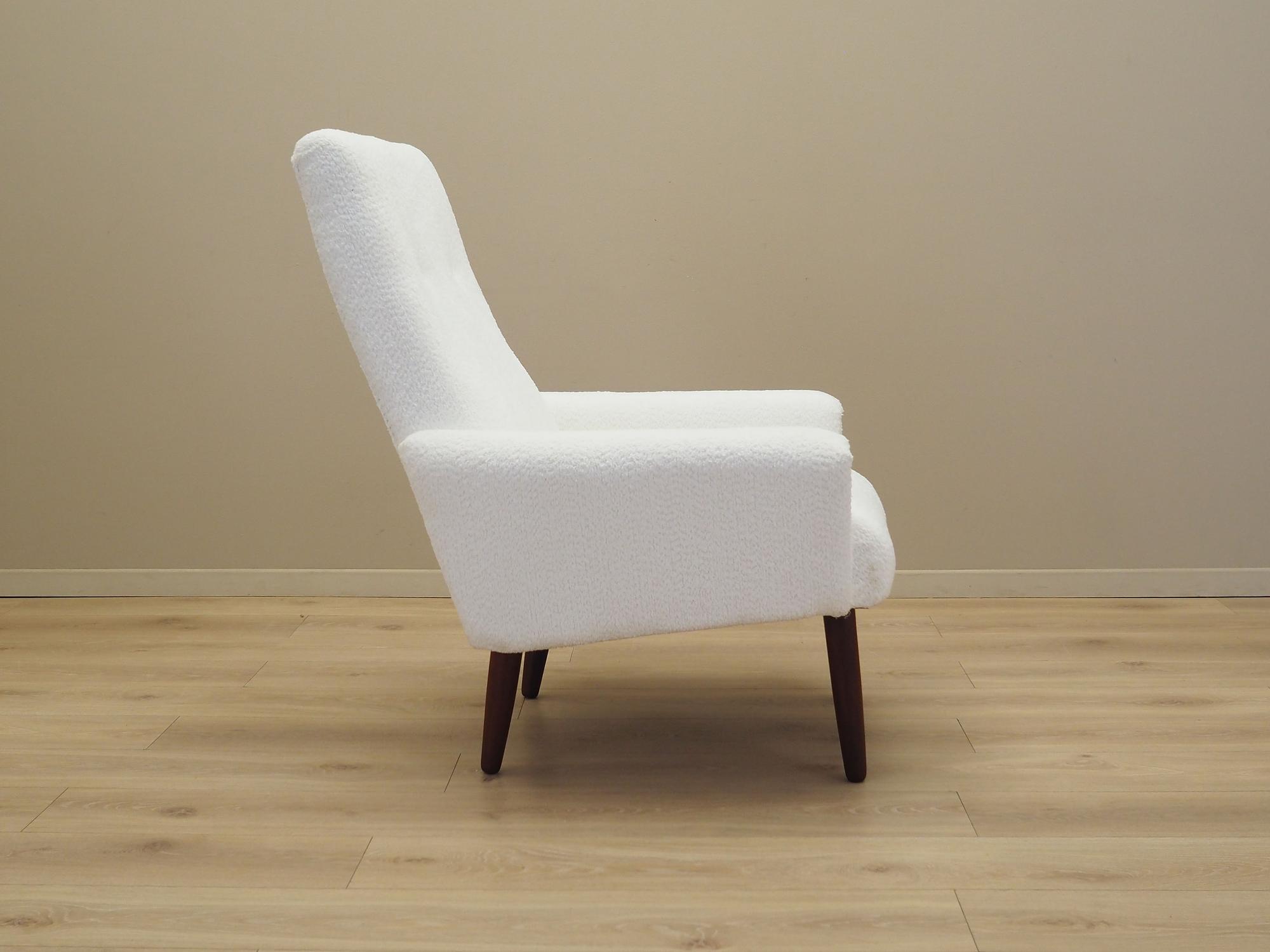 Armchair Textile White 1970s 6