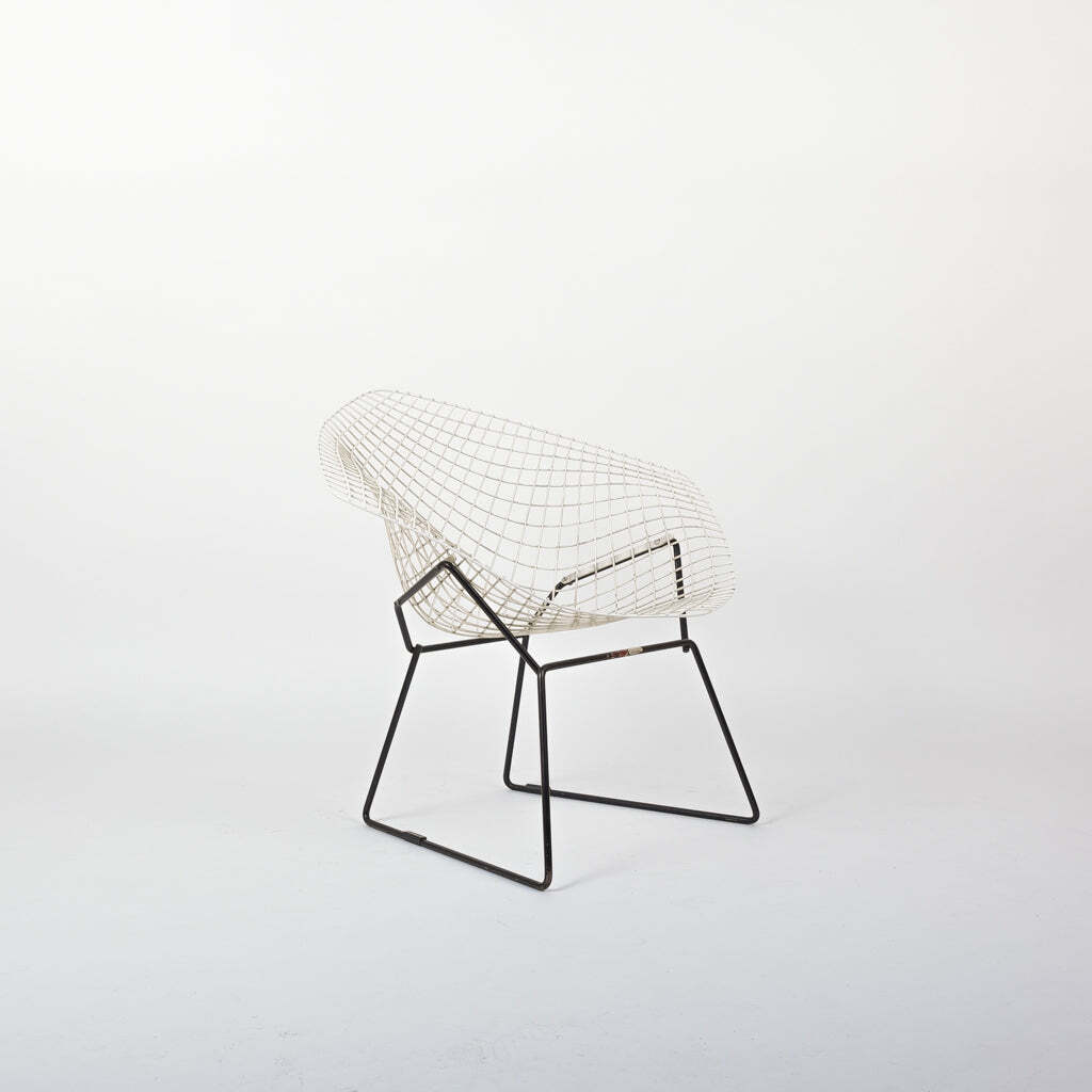 Bertoia Diamond Chair Stahl Weiß 4