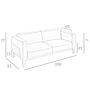 White leather 3-seater sofa 6115 8