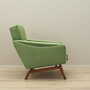Vintage armchair velvet wood green 1970s 6