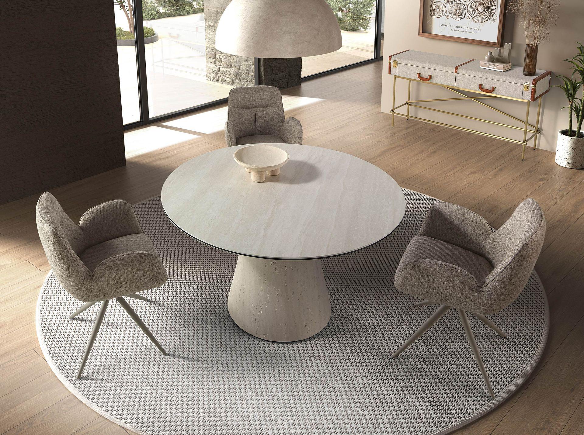 Console table made of fabric walnut wood 3271 3