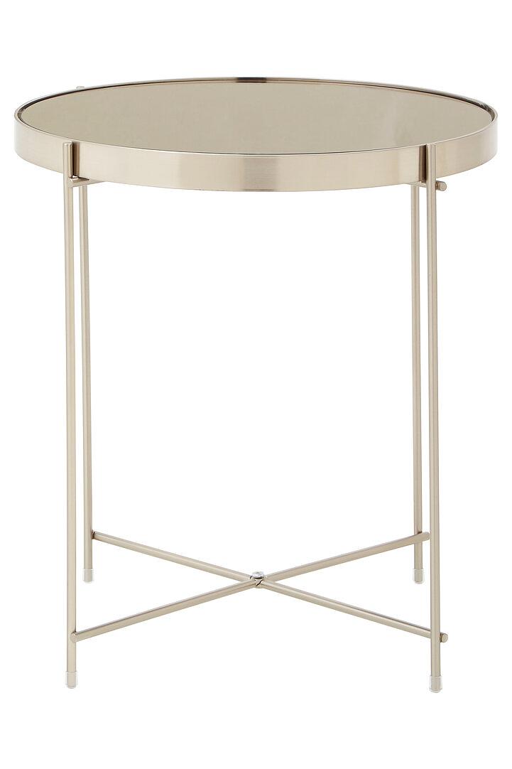 Allure Tavolino Rotondo Metallo Grigio 43cm 1