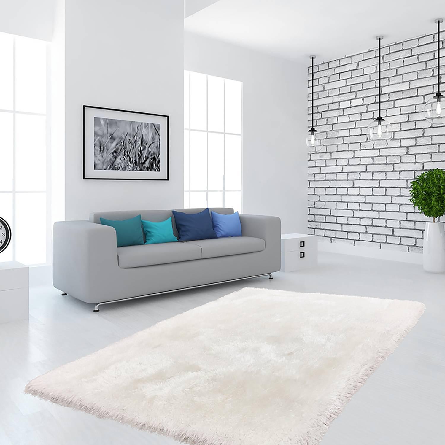 High-pile rug Cosy 310 White 2