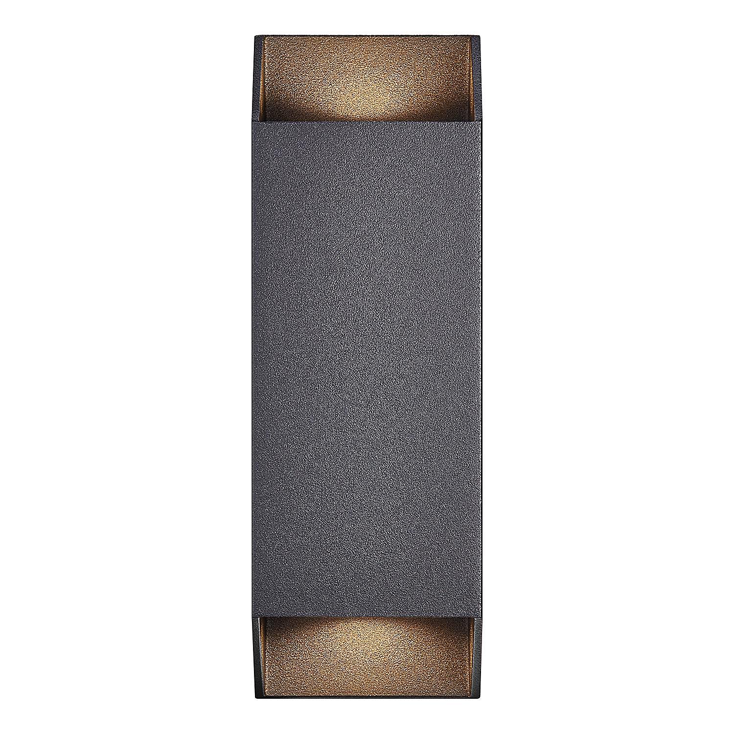 2-Flammig Wandleuchte Nico Aluminium Glas Schwarz 3