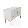Tarolo Sideboard con 2 cassetti e 1 anta rovere bianco 7