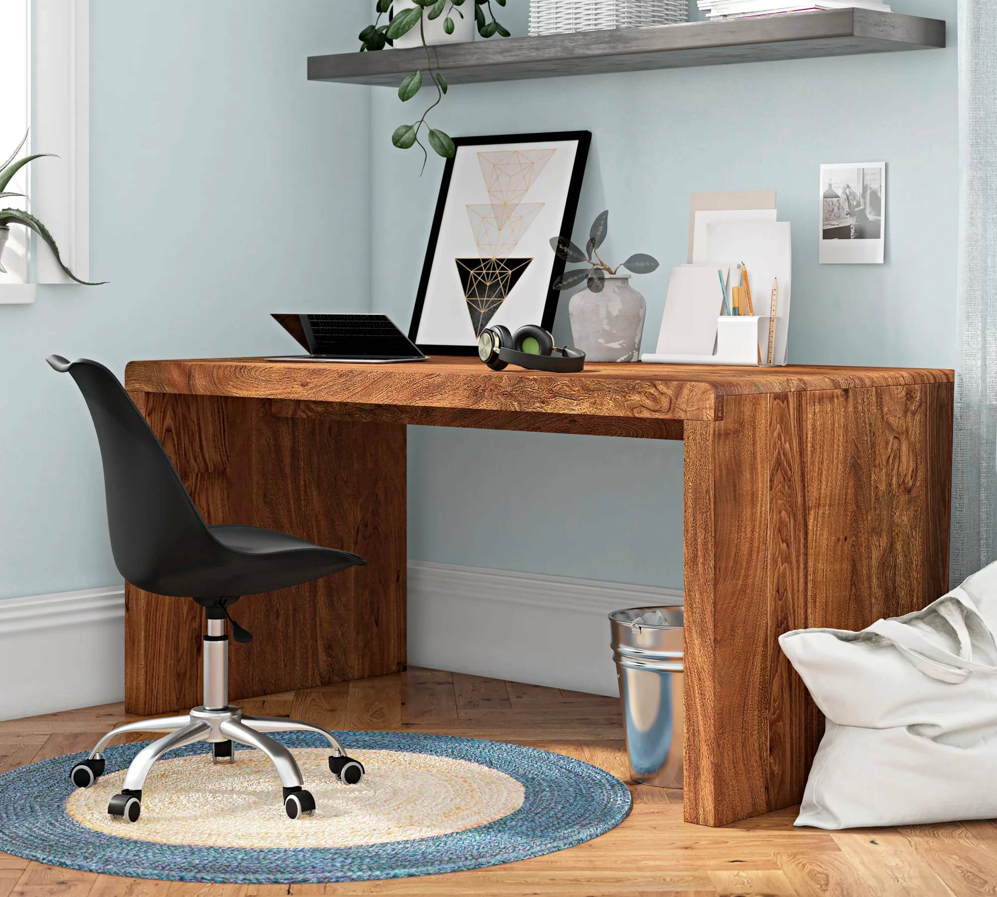 Schreibtisch Massivholz 180cm 8