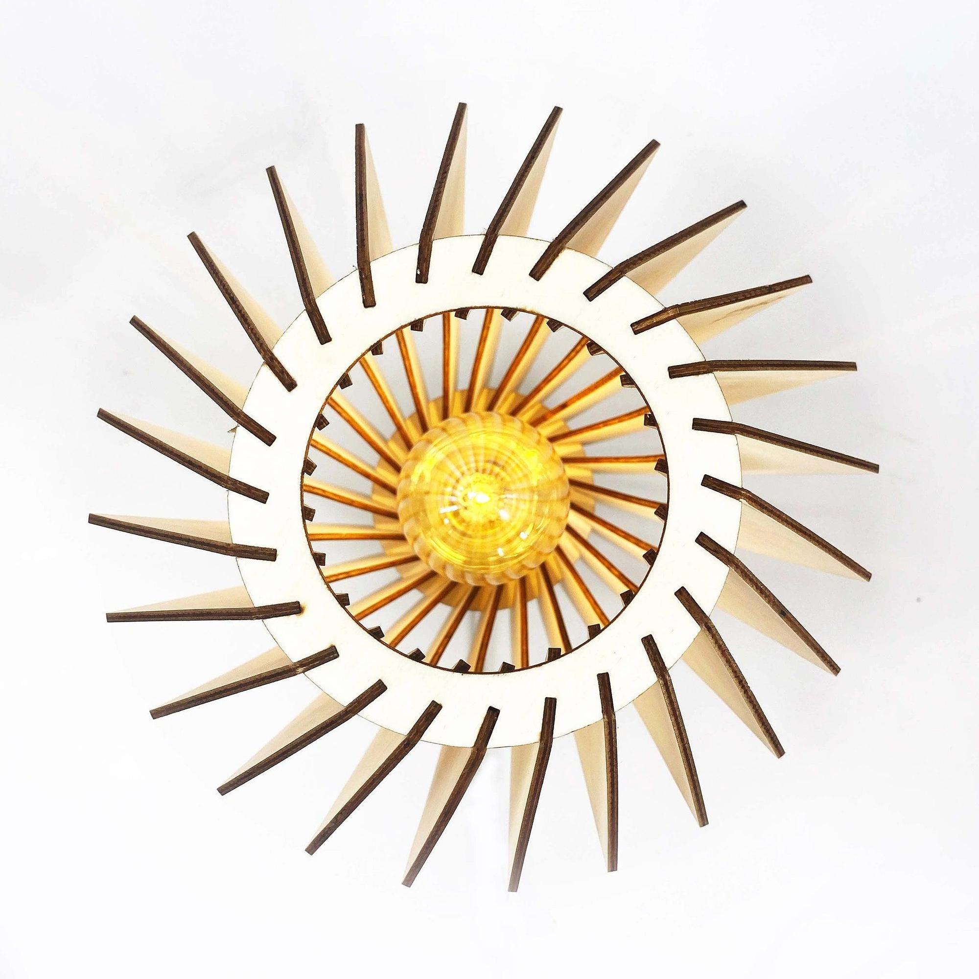 Lampada a sospensione Ambra legno 21cm 3