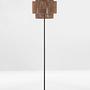 Floor lamp Lito aluminum flat weave brown 4