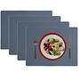 Placemat Rectangular 100% Recycled Leather Petrol 0